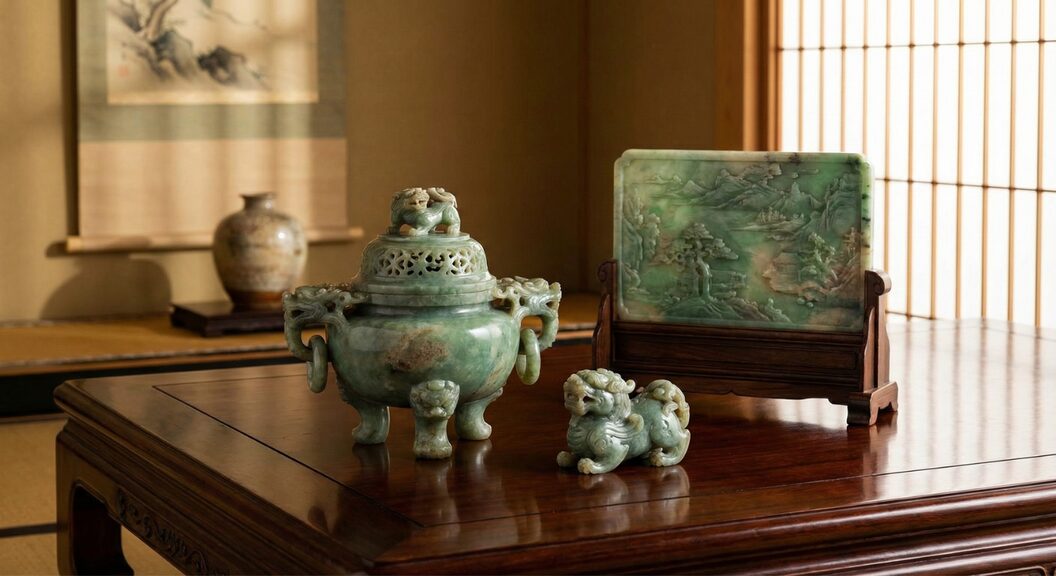 翡翠の骨董品(置物・香炉・彫刻)のイメージ画像