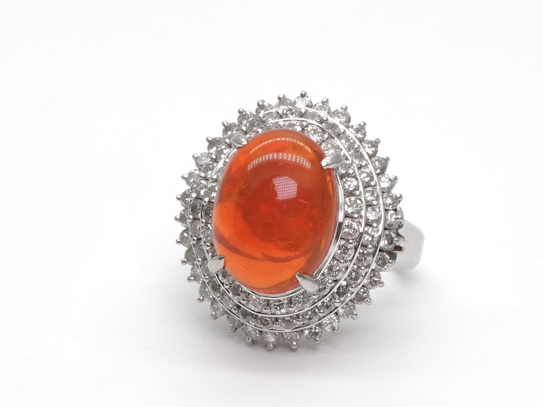 投稿記事「ファイヤーオパール ダイヤ リング Pt900 3.72ct 1.34ctを買取しました！」の商品画像