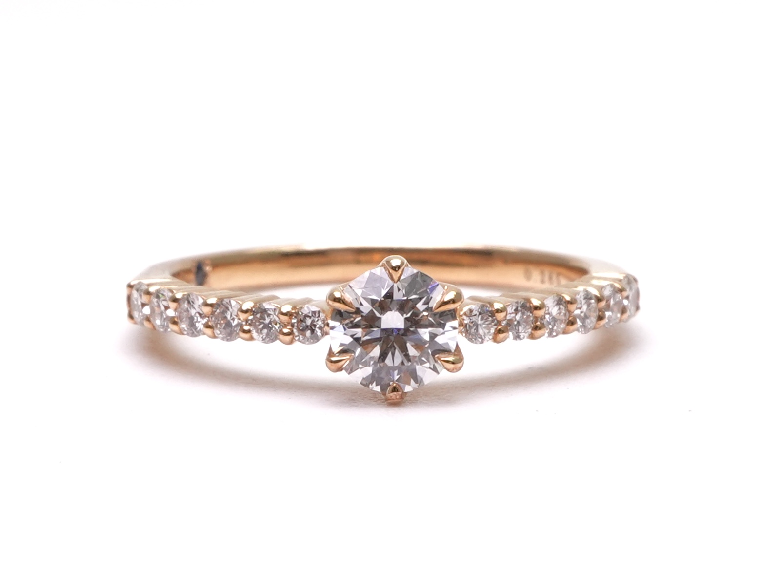 投稿記事「ダイヤリング k18 0.285ct D VVS1 3EX NONE H&C 0.164ctを買取しました！」の商品画像