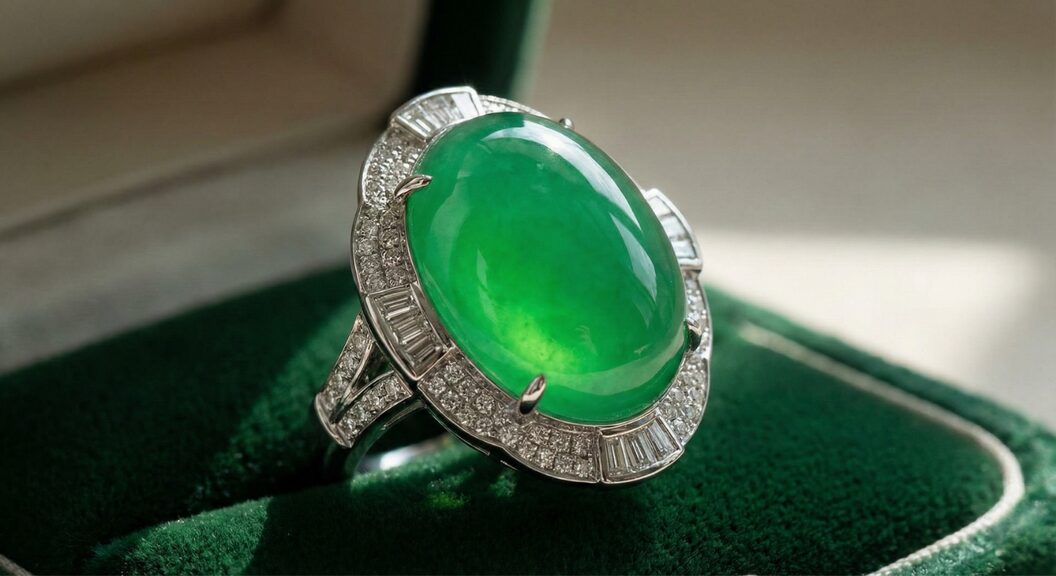 ろうかん翡翠の高品質なリングのイメージ画像