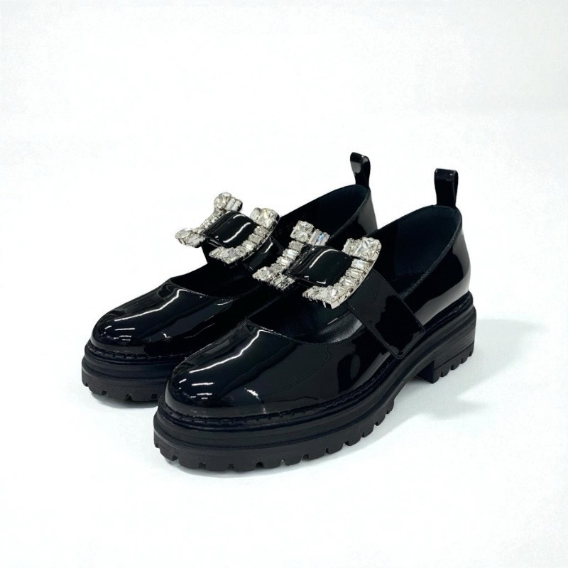 投稿記事「セルジオロッシ SR PRINCE パテントレザー ビジュー ストラップパンプス ブラックを買取しました！」の商品画像