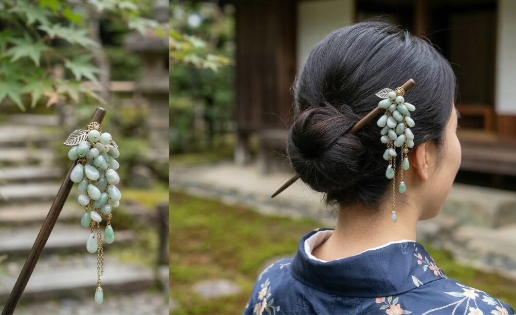 翡翠の簪（ぶどう）のイメージ画像