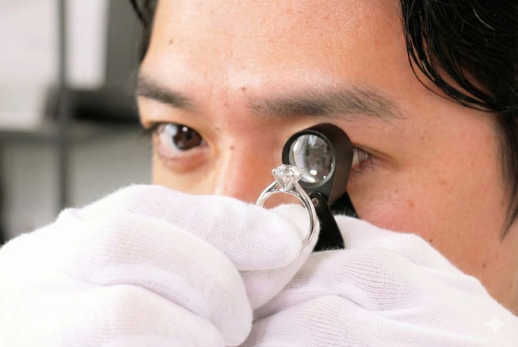 宝石と貴金属の鑑定をするおもいお鑑定士のイメージ画像