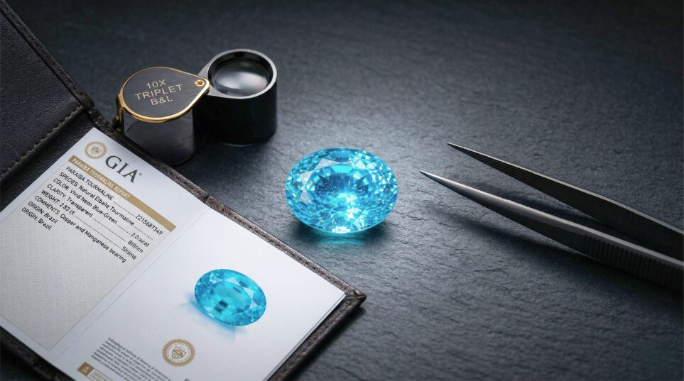 鑑別書つきのパライバトルマリンのイメージ画像