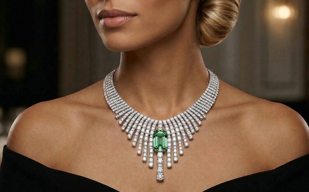 2026年オスカーで着用されたグリーンダイヤネックレスのイメージ画像