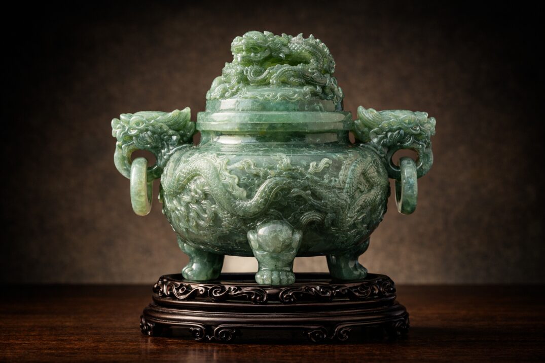 高品質な翡翠の香炉のイメージ画像