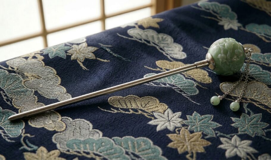 翡翠のかんざしのイメージ画像