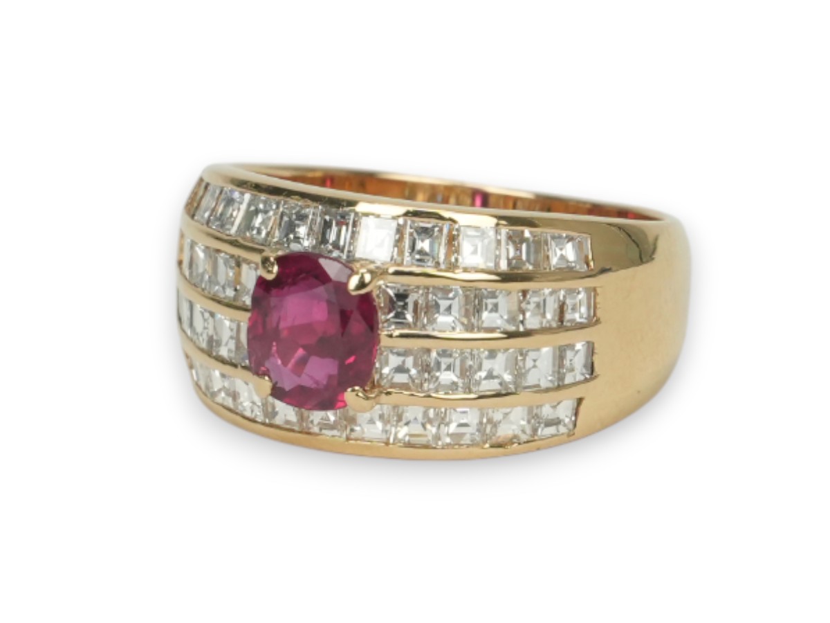 投稿記事「ルビー ダイヤモンド リング Au750 1.02ct D2.00ctを買取しました！」の商品画像