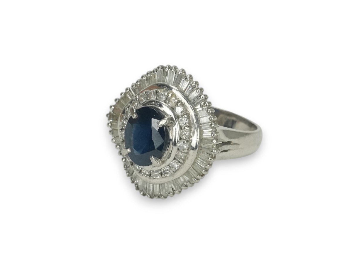 投稿記事「サファイア ダイヤ リング Pt900 2.17ct D1.25ctを買取しました！」の商品画像