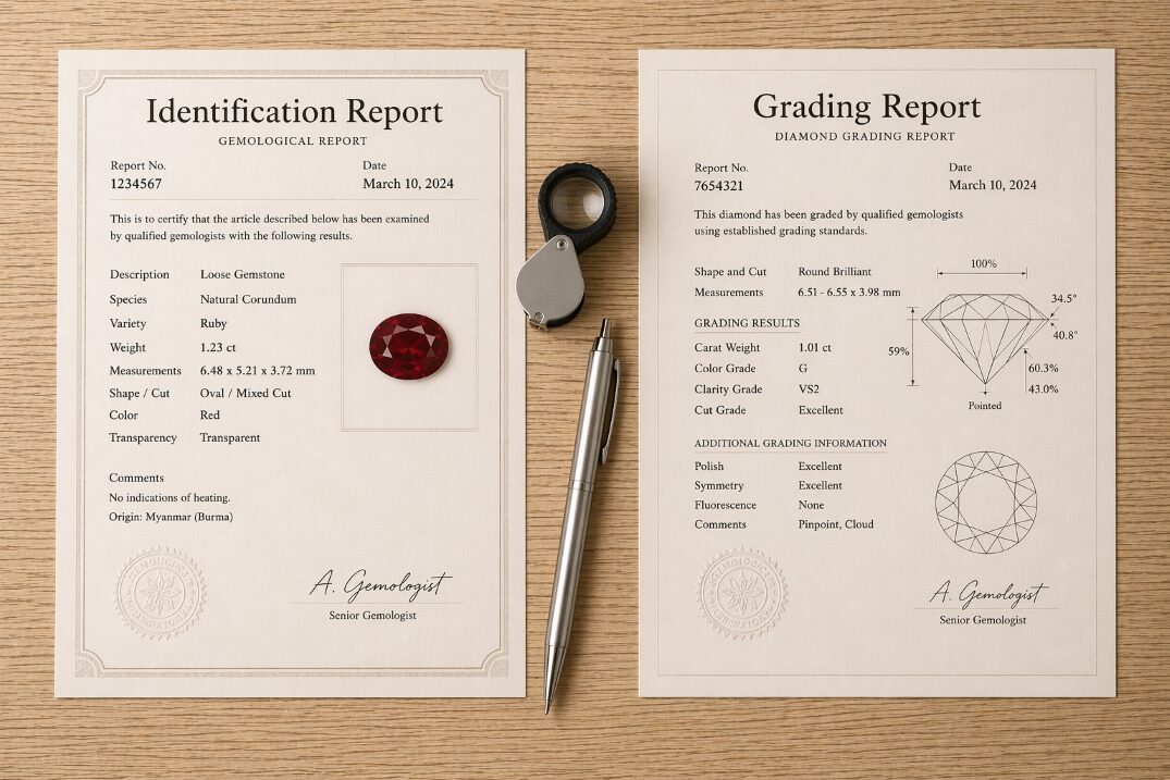 鑑別書と鑑定書のイメージ画像