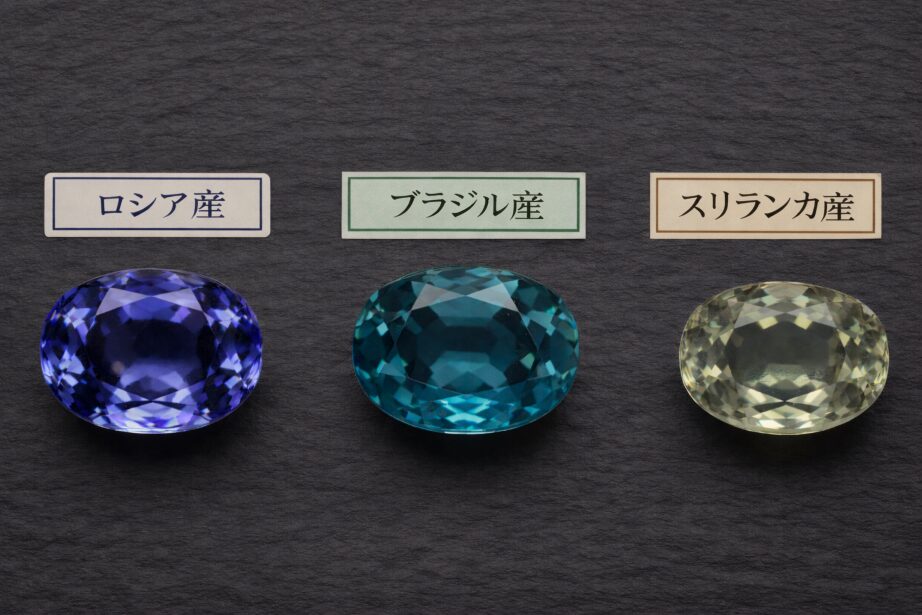 産地別のアレキサンドライトのルース画像