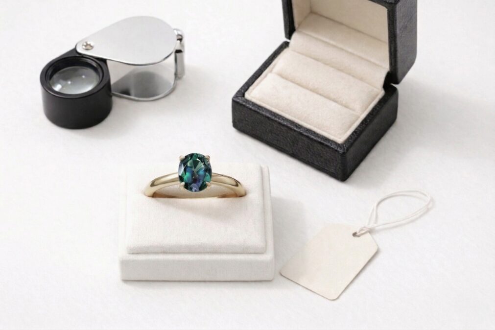 アレキサンドライトとルーペのイメージ画像