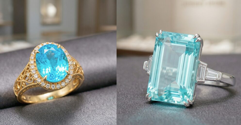 ブラジル産とアフリカ産のパライバトルマリンジュエリーの比較