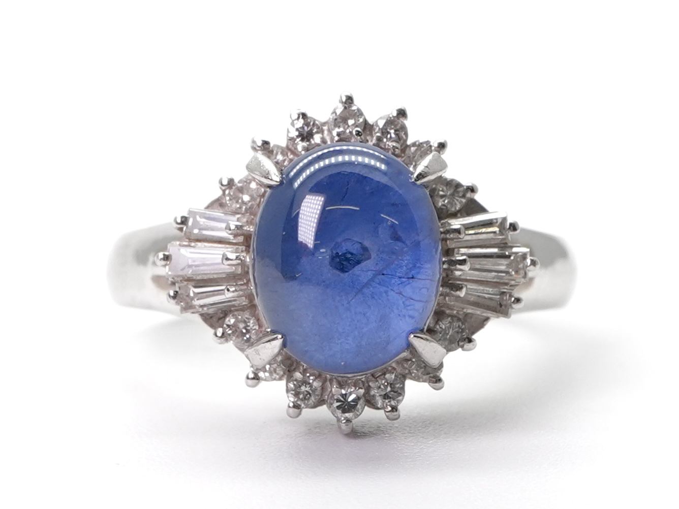 投稿記事「スターサファイア ダイヤ リング Pt900 4.64ct 0.438ctを買取しました！」の商品画像