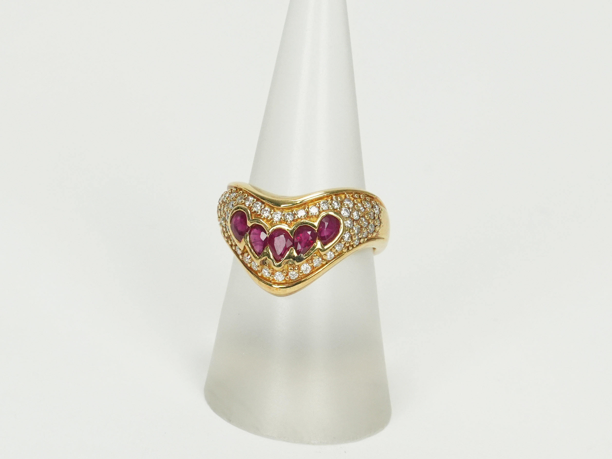 投稿記事「ルビー ダイヤ リング K18 1.00ct D0.48ctを買取しました！」の商品画像
