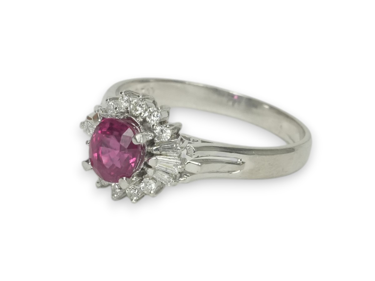 投稿記事「ルビー ダイヤ リング Pt900 1.17ct D0.26ctを買取しました！」の商品画像