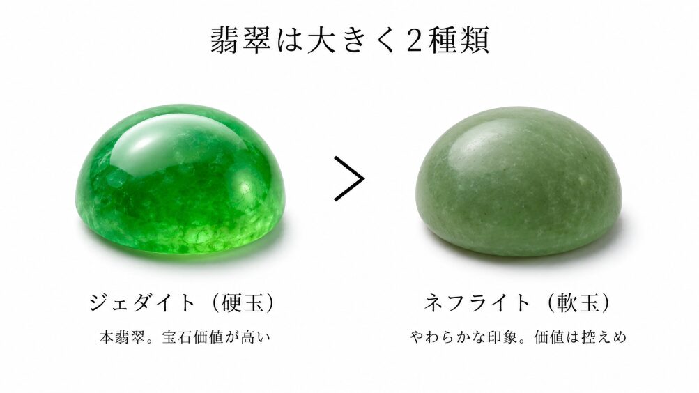 ジェダイトとネフライトの比較イメージ画像