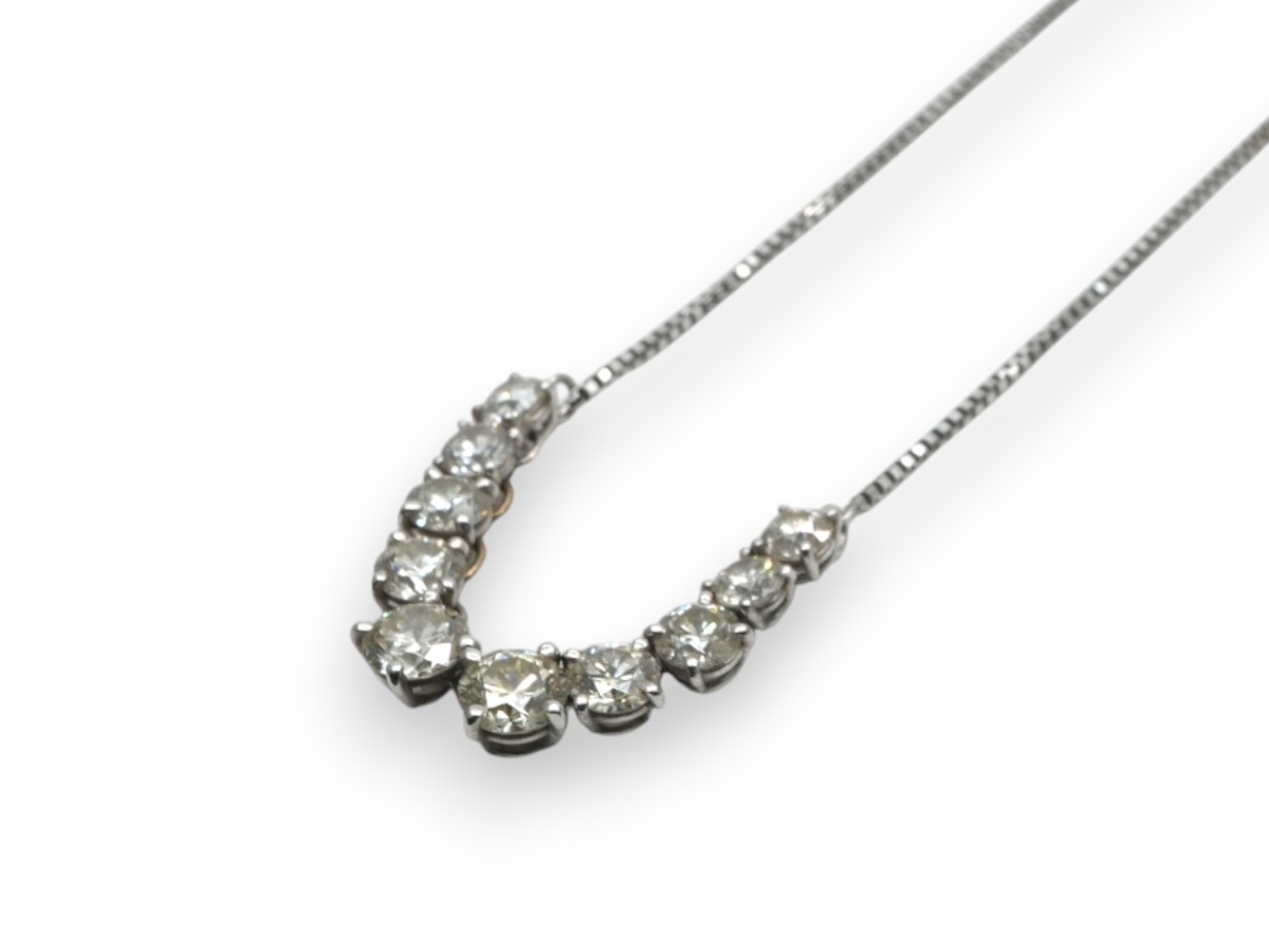 投稿記事「ダイヤ ネックレス K18WG 1.35ct 0.654ctを買取しました！」の商品画像