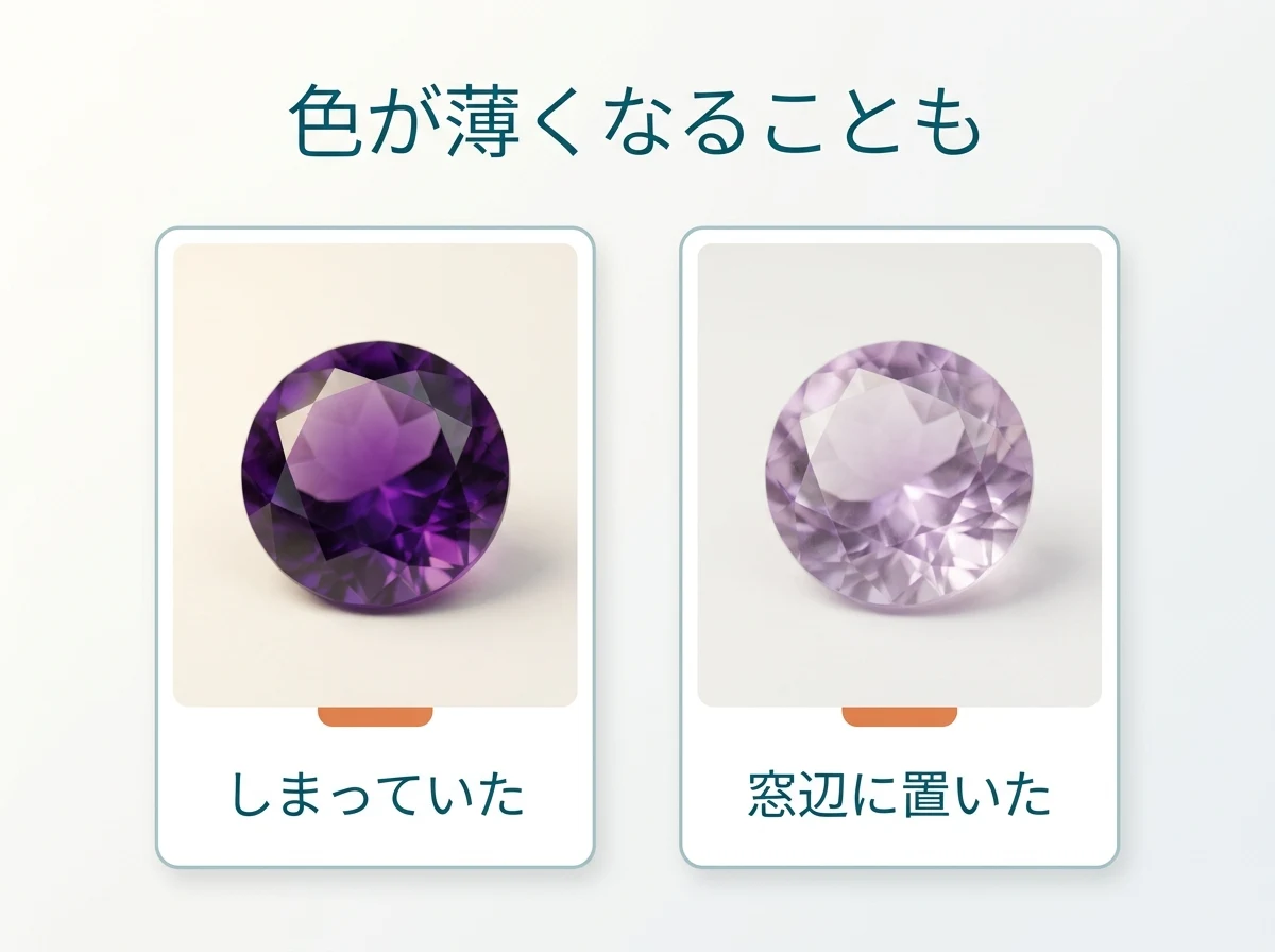 しまっていた石と窓辺に置いていた石を並べた図