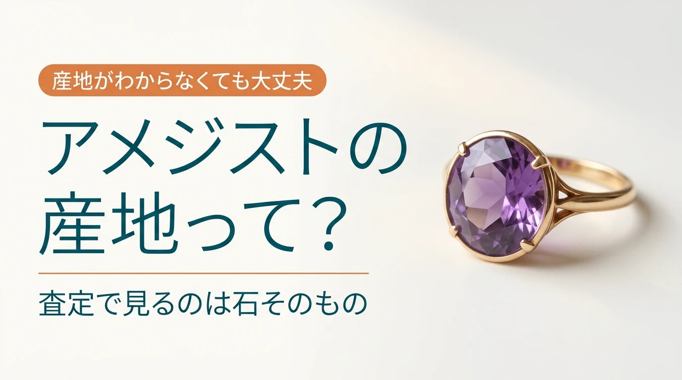 紫の石がついた指輪