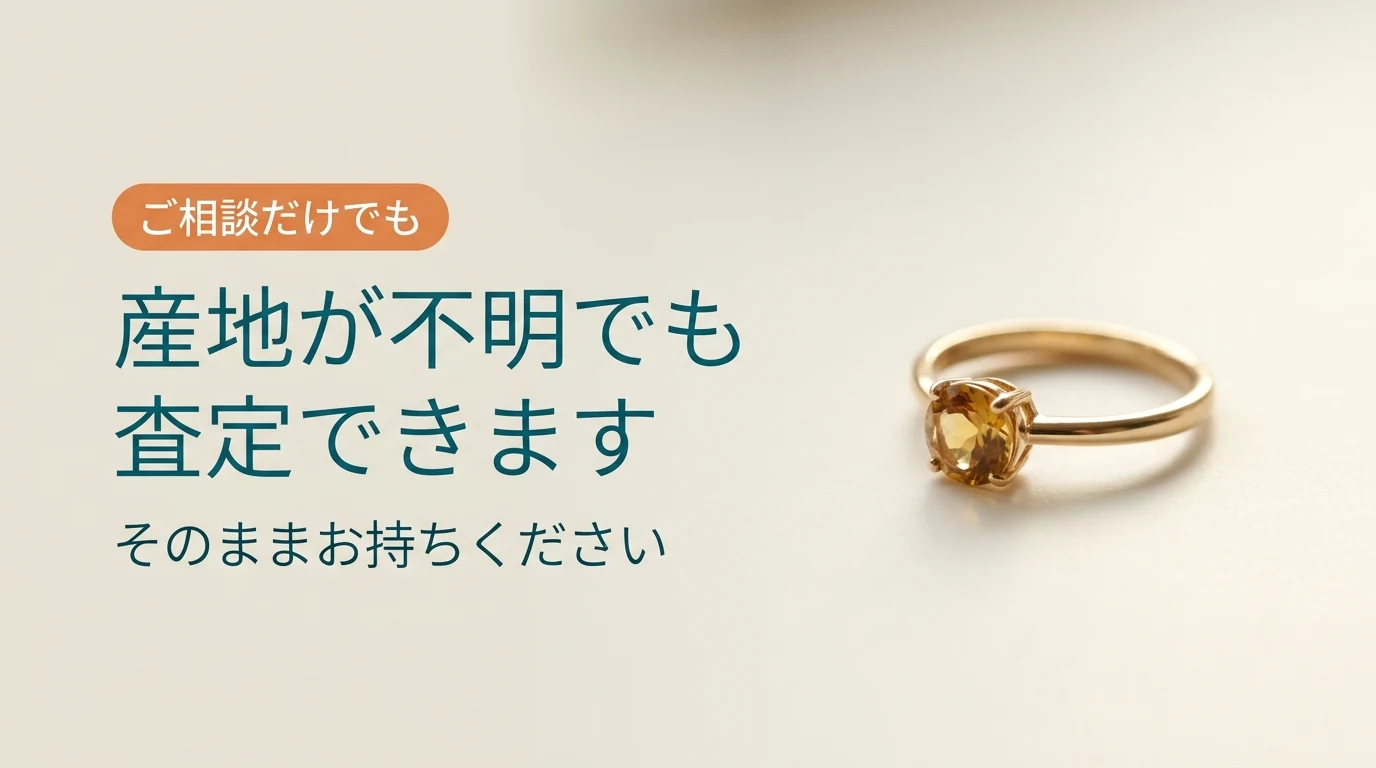 産地が不明でも、そのままお持ちいただけることを示した記事のアイキャッチ
