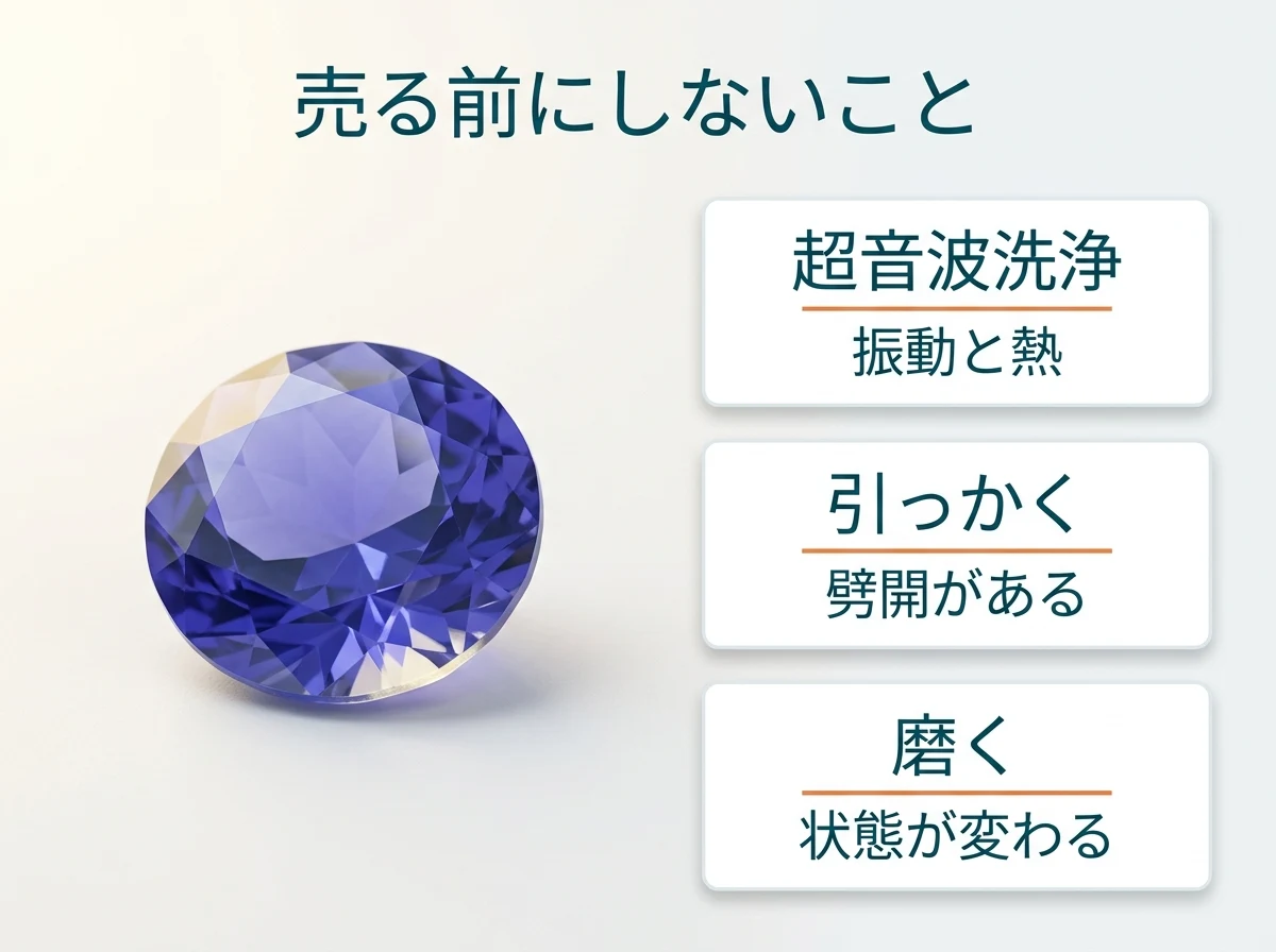 売る前にしないことを示した図