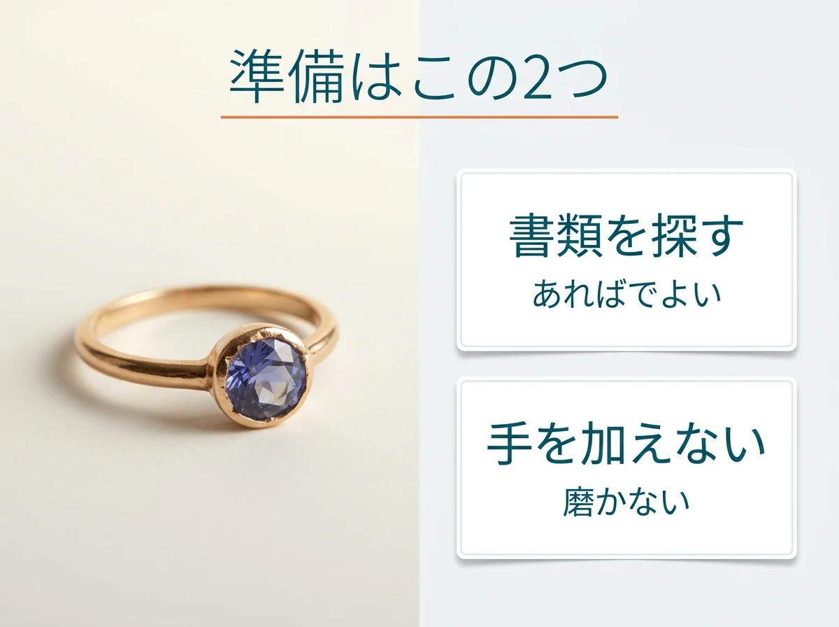 売る前の準備2つを示した図