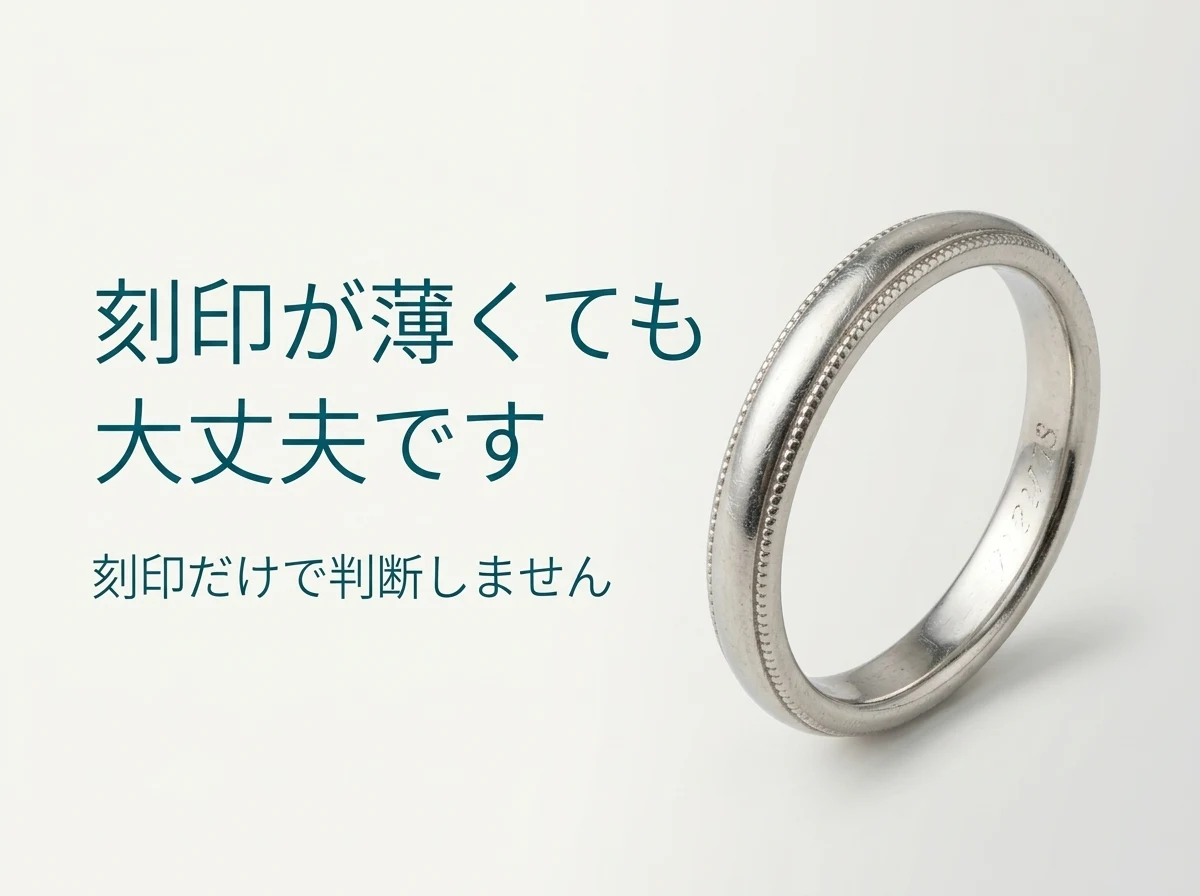 刻印が薄くなった指輪でも大丈夫。おもいおでは刻印だけで判断しません