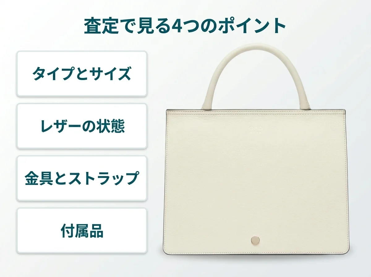 OADニューヨークの査定で見る4つのポイント。タイプとサイズ、レザーの状態、金具とストラップ、付属品
