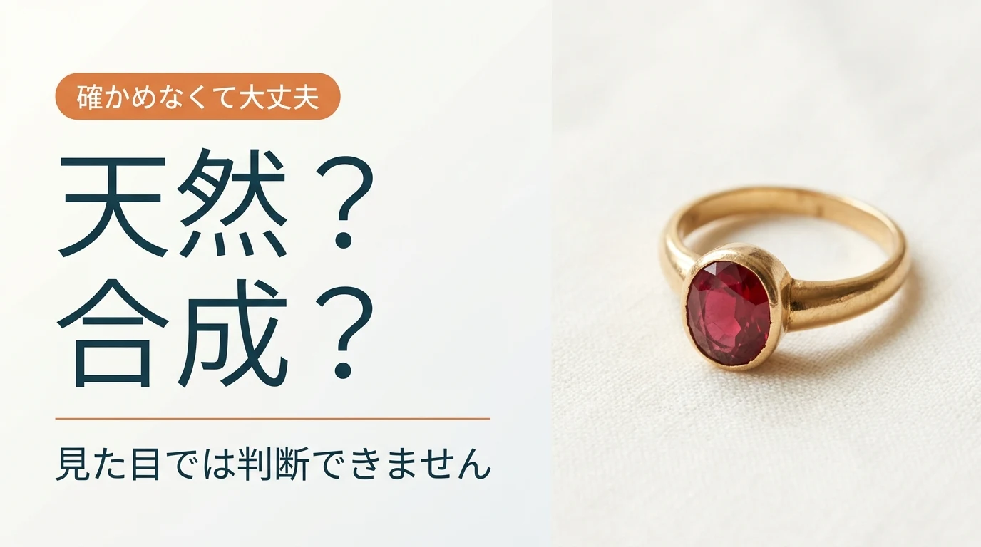 古い金の指輪に留められた赤い石を布の上に置いた写真