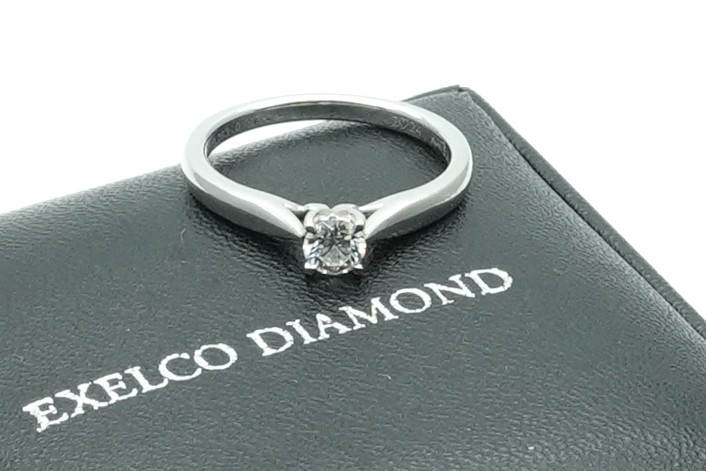 投稿記事「エクセルコダイヤモンド エンゲージリング ダイヤモンド 0.263ct Pt950を買取しました！」の商品画像