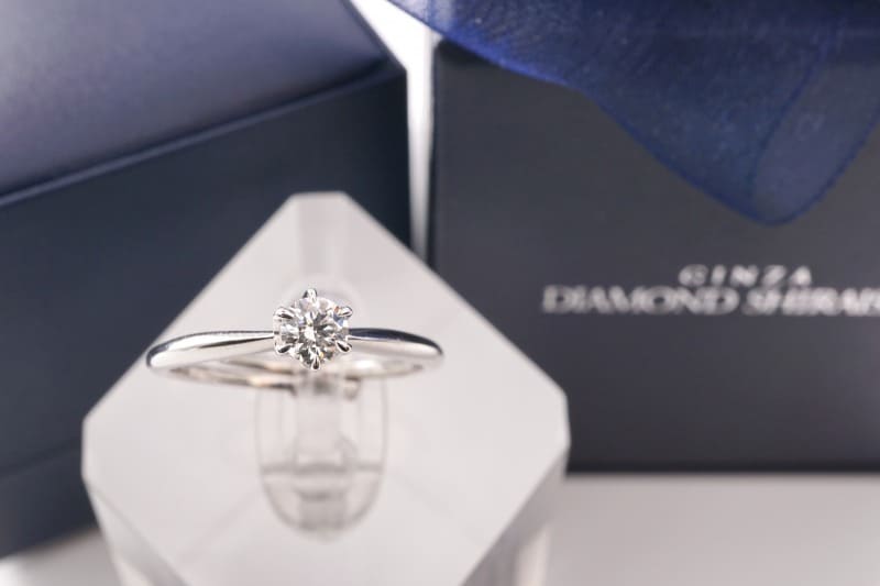 0.217カラット婚約指輪（銀座ダイヤモンドシライシ）プロポーズリング 